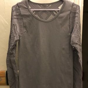 Light Gray Lavender Fabletics Long Sleeve